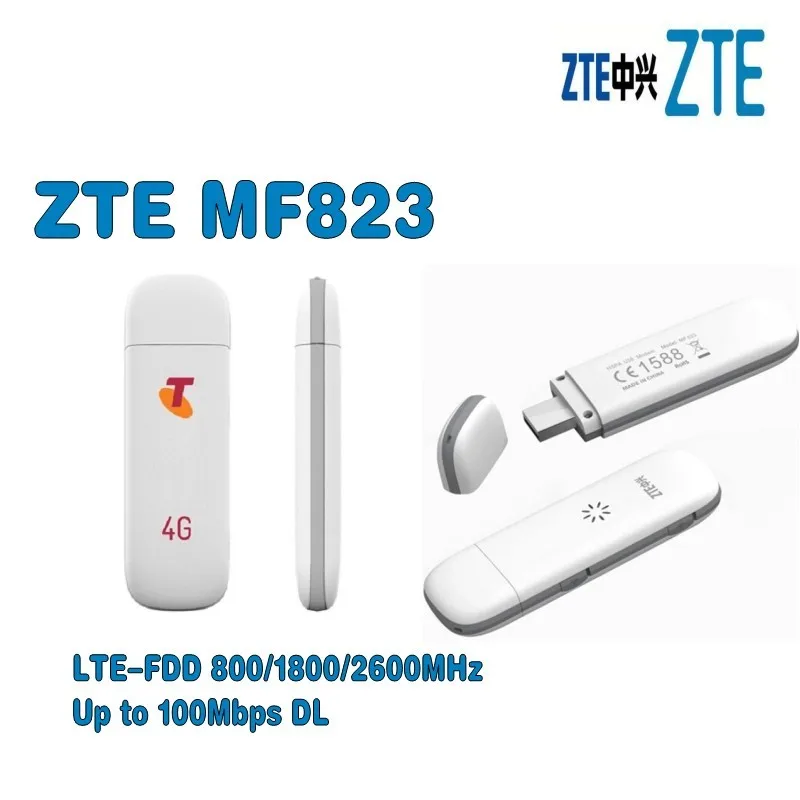 Оригинальный разблокированный Z T E MF823 100 Мбит/с 4G LTE широкополосный usb модем, usb модем SurfStick карта данных плюс 2 шт 4g антенна