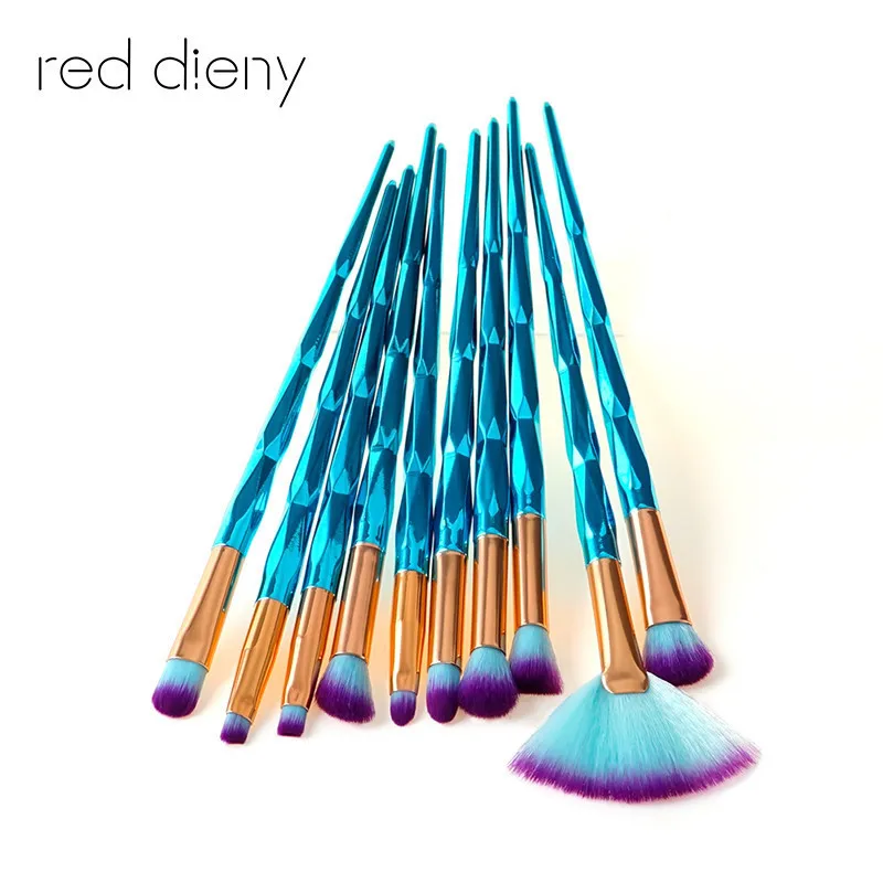 

Diamond Makeup Brushes Set Fantasy Blue Eyebrow Eyeliner Blush Contour Eyeshadow Cosmetic Beauty Make Up Brush kit