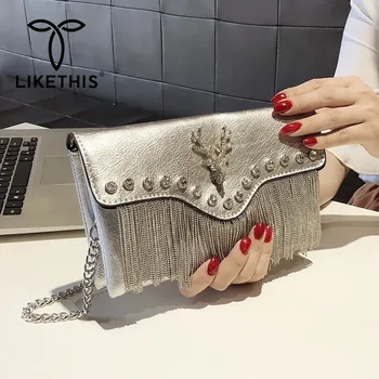 

LIKETHIS Luxury Evening Clutch Bags Crystal Purse Women Party Handbags Elegant PU Leather Crossbody Bag Bolsa Feminina Torebka