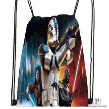 Custom Star_Wars_-_Knights Drawstring Backpack Bag Cute Daypack Kids Satchel (Black Back) 31x40cm#180612-02-37