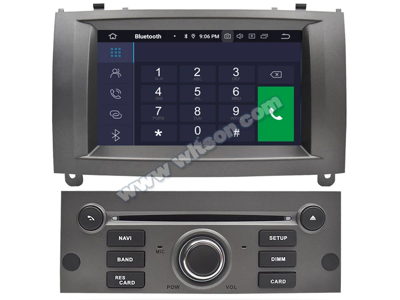 WITSON Android 9,0 Восьмиядерный(Восьмиядерный) 4G ram+ 64G rom автомобильный dvd-плеер gps для PEUGEOT 407 сенсорный экран Авто Радио DVD