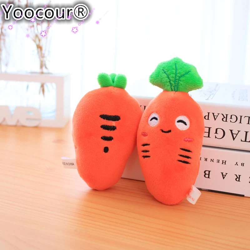 12cm Creative Simulation Mini Carrot Plush Toys Keychain Soft Carrots Stuffed Toy Small Pendant For Kids Gift