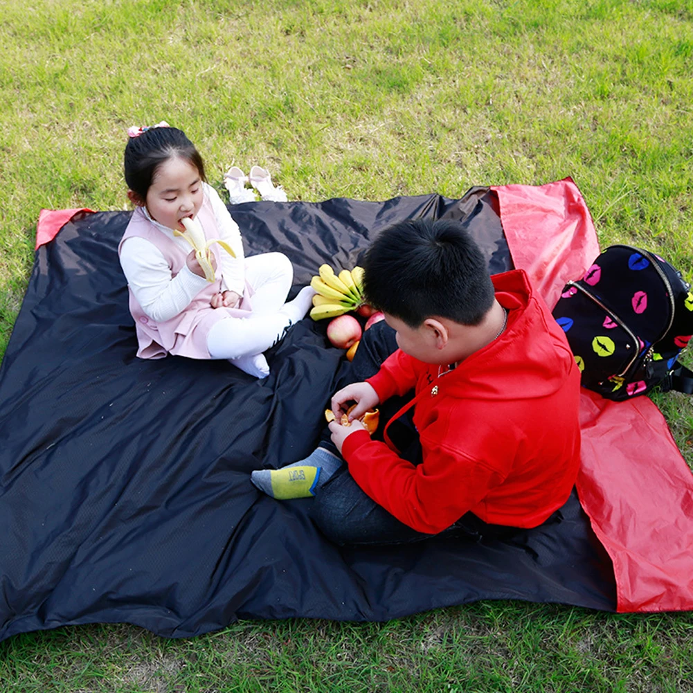 خفيفة الوزن في الهواء الطلق نزهة رطوبة حديقة للماء التنزه طوي النايلون المحمولة جيب التخييم حصيرة الشاطئ الطفل بطانية