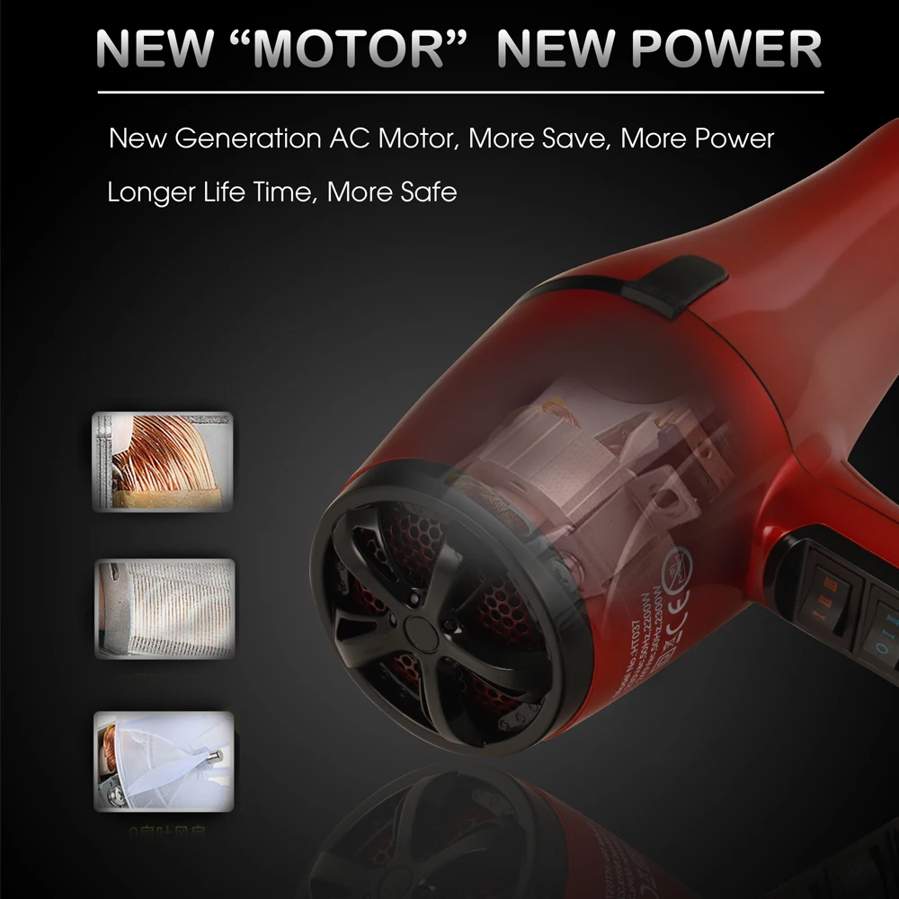 Secador de Cabelo Poderoso Profissional Tiro Frio Íon 110 v - 240 Ionic Queratina Ht037a Htg 2300 w 17 Eletrodomésticos