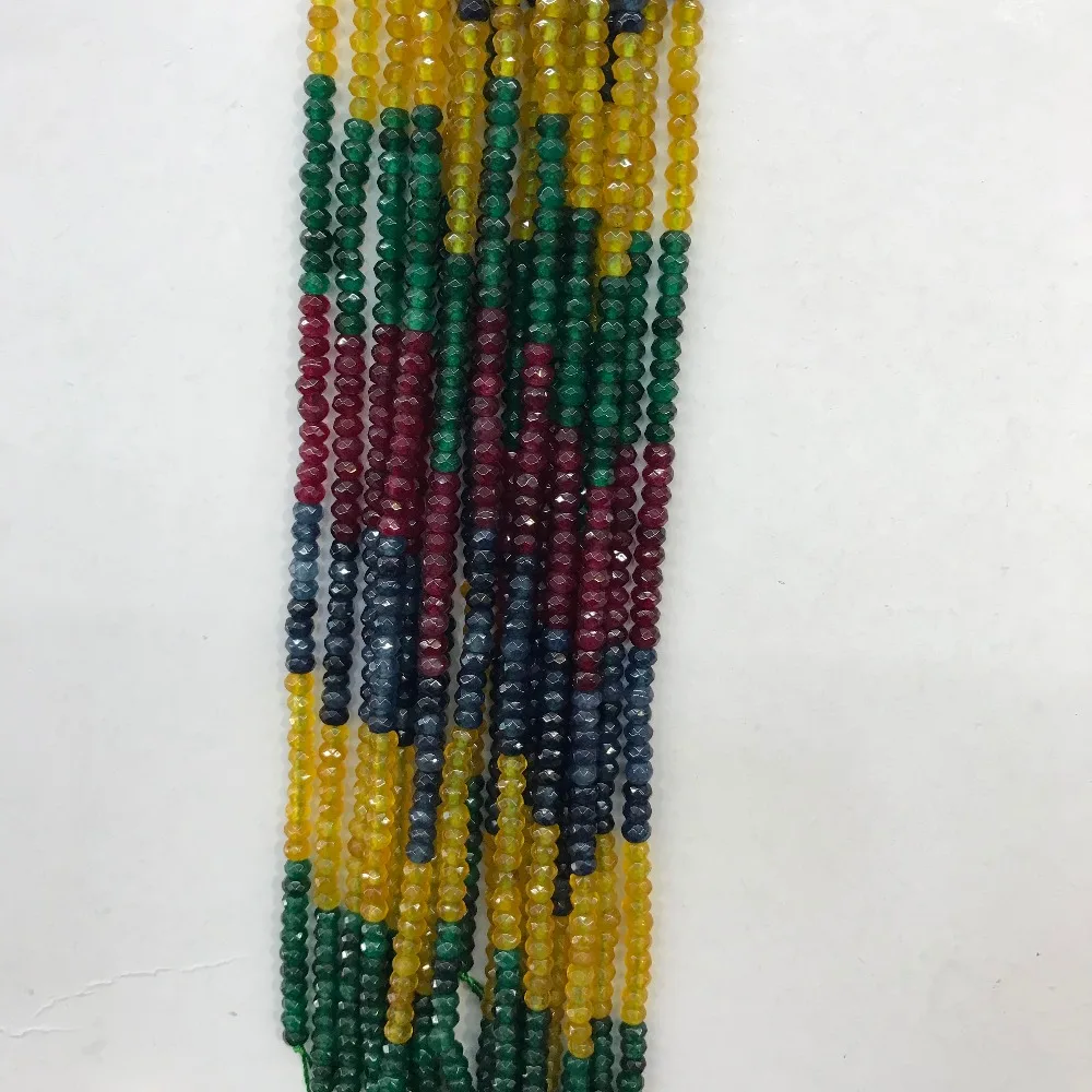 

New! Varnish Color 3*4mm Rondelle Citrines Beads Discount Emeralds Rubies Sapphires Stone with Small Size Factory Retail Store