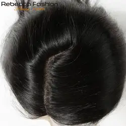 Rebecca remy hair 5*6 Lace Closure L глубокая Часть Кружева Закрытие перуанские прямые человеческие волосы Закрытие с волосами младенца 10-20 дюймов