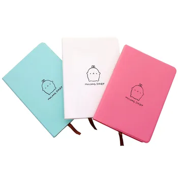 

Calendar Notepad Notebook Soft Leather Cover 172 *122 *13mm Office School Notebooks Writing Pads Kawaii Study Notebook Gift