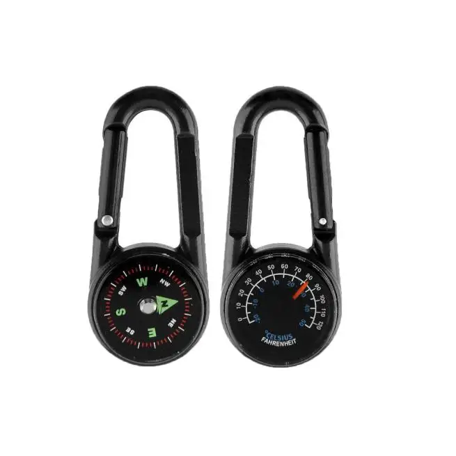 Compass Carabiner 2-in-1 Carabiner Compass Clip Al Aire Libre Senderismo Camping Llavero