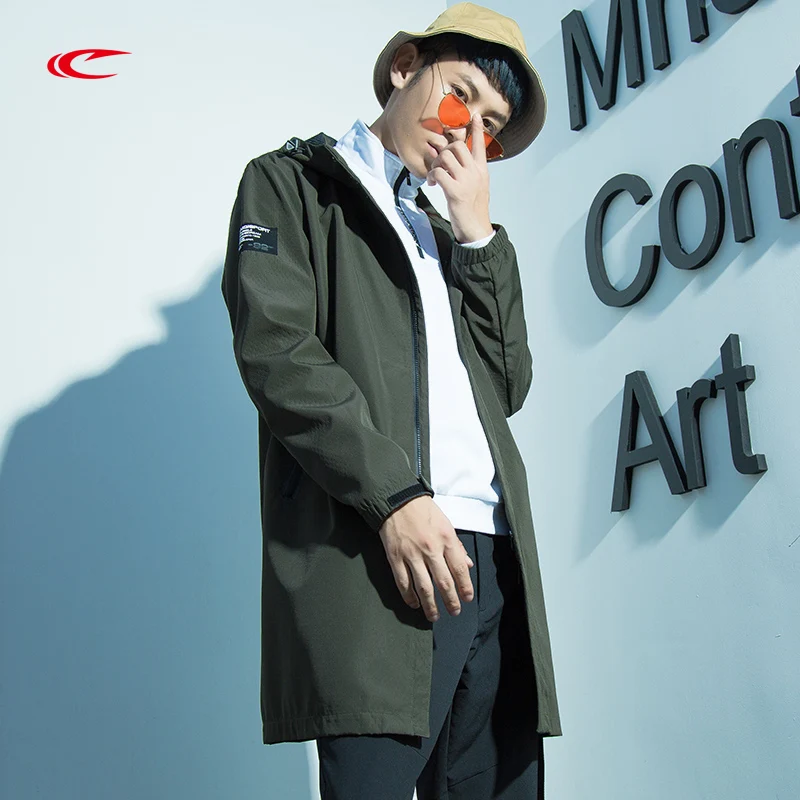 

SAIQI New Men Long Hiking Windcoat Spring Autumn Male Sport Outdoor Coat Fit Waling Shopping 218529