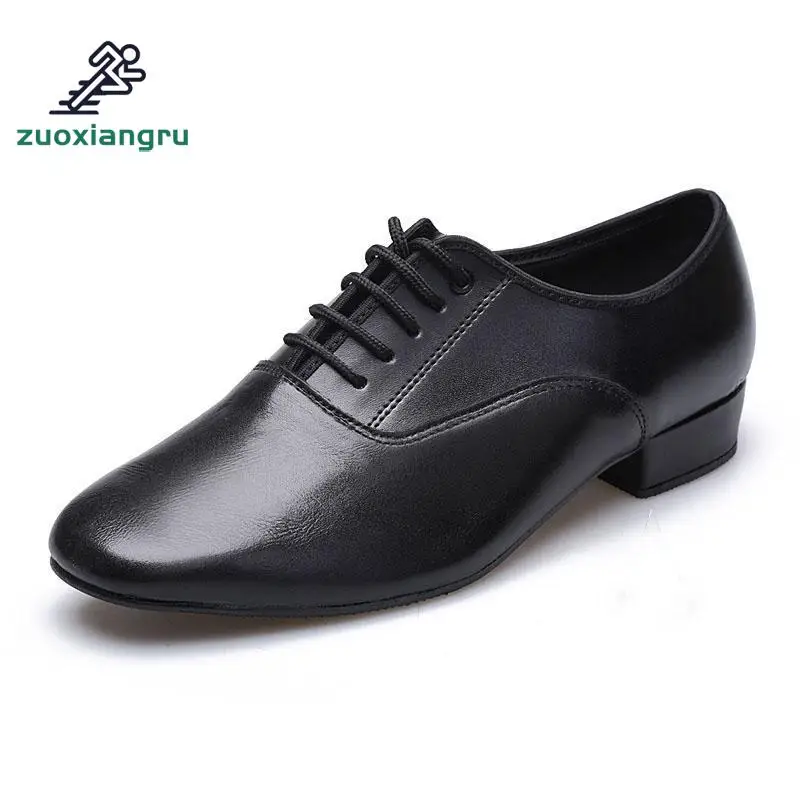 

Zuoxiangru Modern Children Boys Men's Ballroom Latin Tango Dance Shoes Man Salsa Heeled Black Dancing Shoes Wedge Sneakers