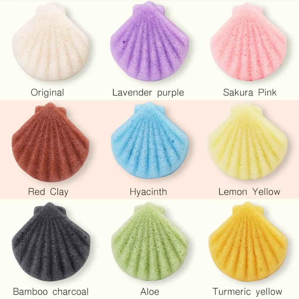 Натуральное волокно стирка губка Чистящая Puff Очищение умывание прибор для ухода за лицом 6 шт полный Профессиональный спонж для макияжа