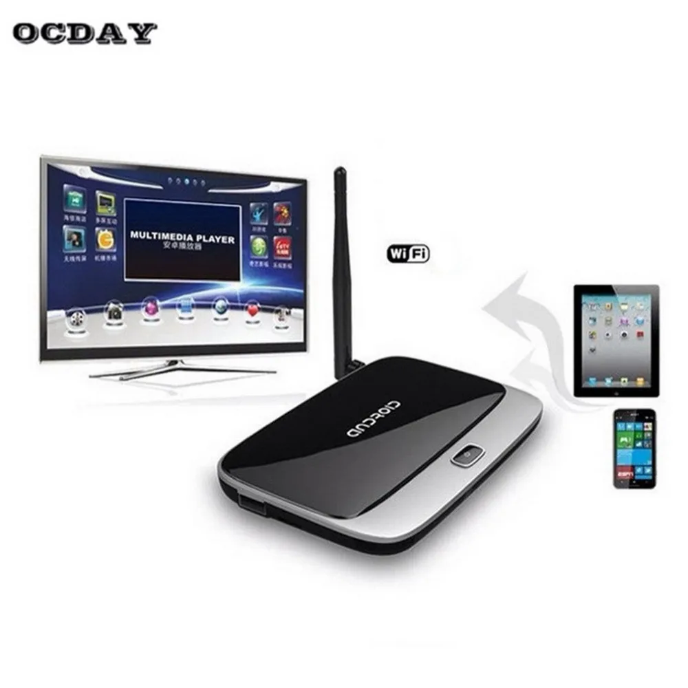 

OCDAY CS918 Quad Core Smart TV Box Player HDMI WiFi 1080P 2GB 8GB EU UK Plug Support Many Languages for Android 4.4.2 Hot Sale