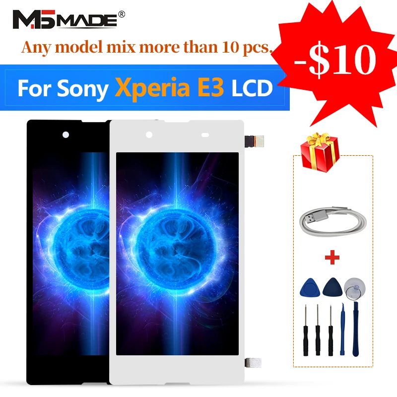 

4.5" For Sony Xperia E3 D2202 D2203 D2206 D2243 LCD Touch Screen Digitizer Display Replacement Assembly Parts With Frame