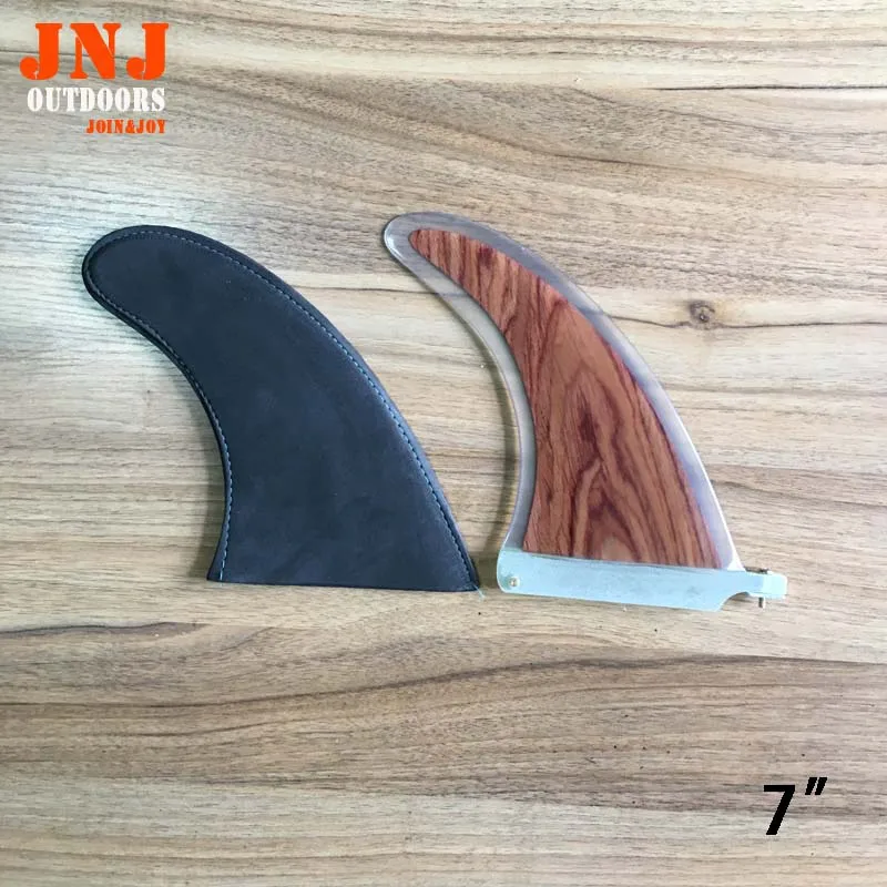 top selling 7" wooden sup fcs centre fin stand up paddle