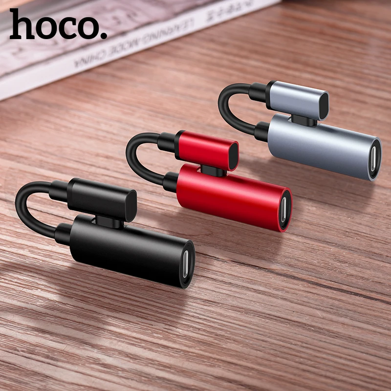 Аудиокабель HOCO для Apple plug 2 в 1 адаптер быстрой зарядки 3 5 мм наушников iPhone X 7 8 Plus с