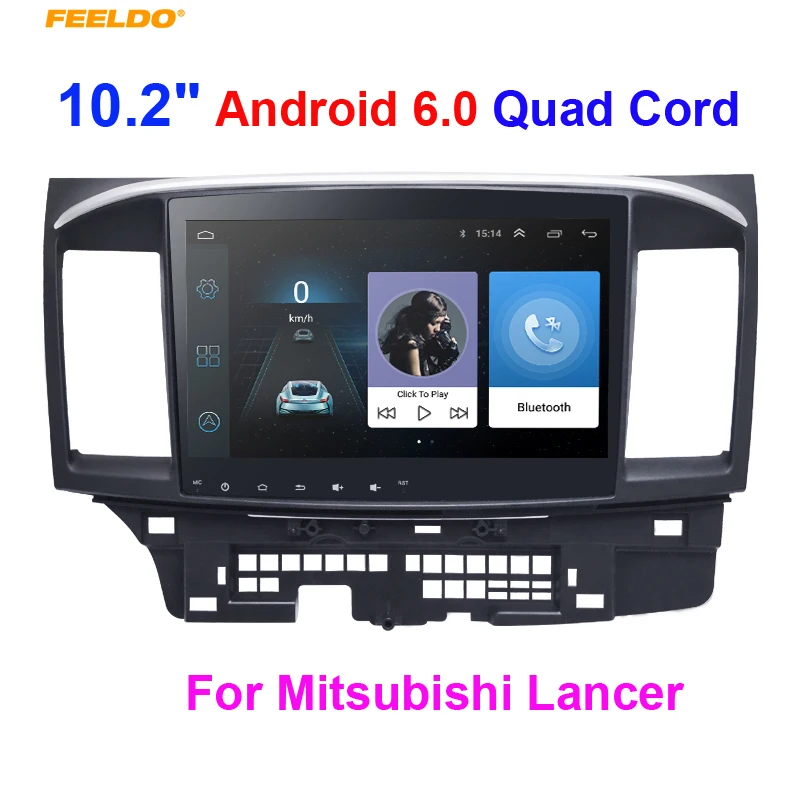 

FEELDO 10.2" Android 6.0 Quad Cord Car GPS stereo player For Mitsubishi Lancer EX navi browser radio Headunit navi 1024*600