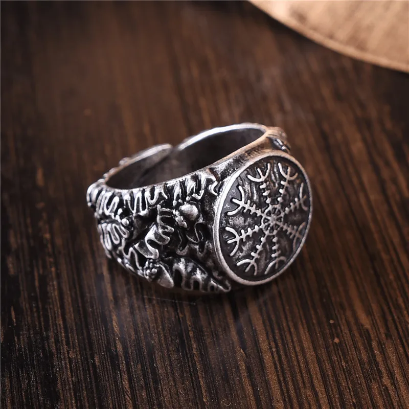 Viking Aegishjalmur кольца Для женщин мужские этнические ювелирные изделия bague Прямая