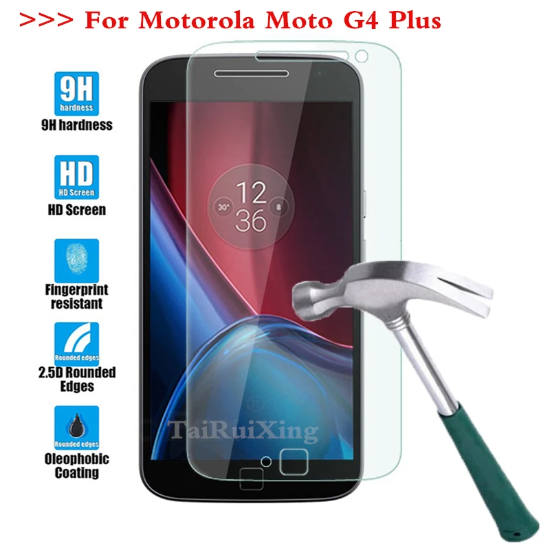 Screen Protector Film 0.3mm 9H 25D Front Premium Tempered Glass For Motorola Moto G4 Plus 5.5 inch | Мобильные телефоны и