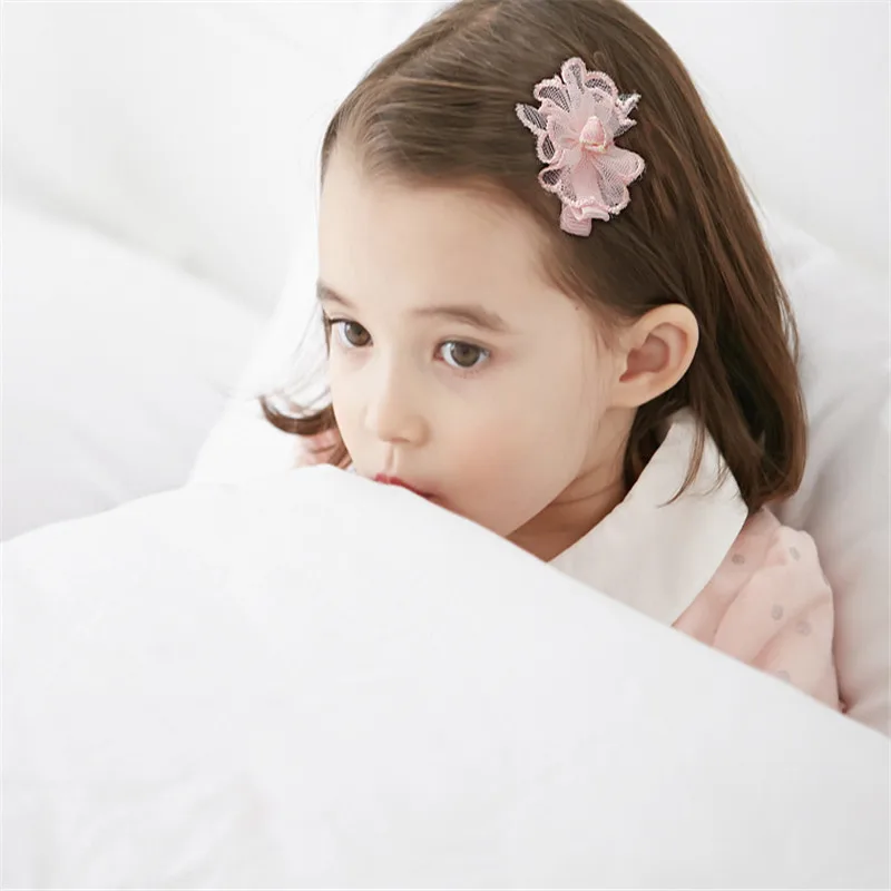 1Set Multi-style Ribbon Bow Flower Baby Girls Hairpins  Barrettes Children  hair Accessories Cute Baby Girls Headwear floral Hair Clip  (3)