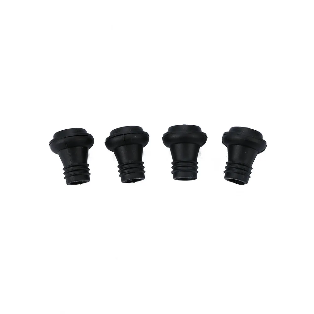 4 Pcs Black Rubber Vacuum Bottle Stoppers Beverage Champagne Vacuum