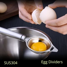 304 Stainless Steel Egg White Yolk Separator Eggs Yolk Filter Gadgets Kitchen Accessories Egg Dividers Cooking Tools Wholesale
