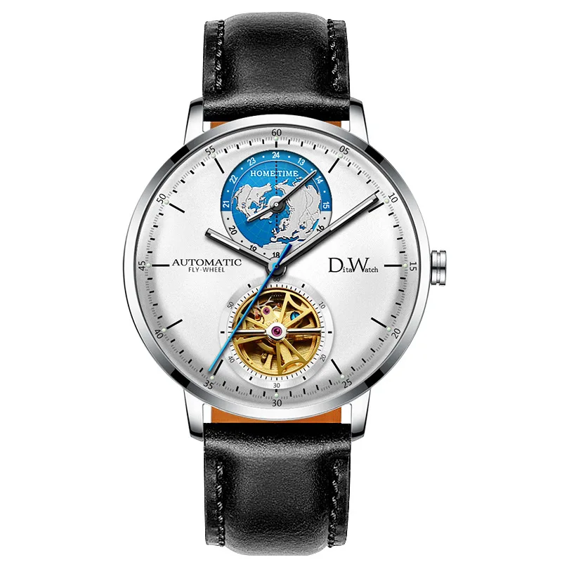 DITA модные дизайнерские спортивные деловые водонепроницаемые механические часы, автоматические часы для мужчин, лучший бренд, роскошные Horloges часы mannen - Цвет: Black White