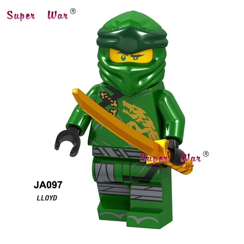 JA097 50 шт. модель строительных блоков серия Action JAY Zane и Kai LLOYD NYA Золотой коричневый Пиро игрушка "Змея" подарок для детей - Цвет: JA097