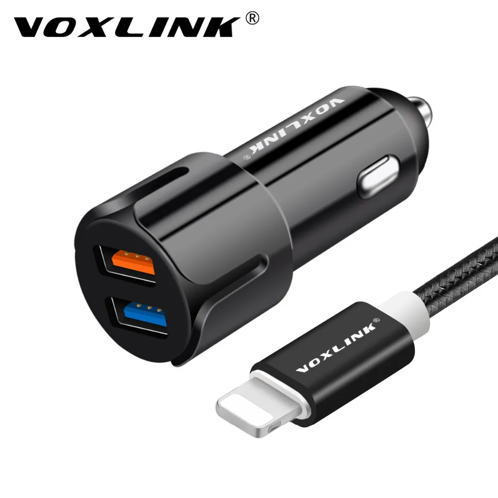 VOXLINK 10W 2A 2 Port Car Charger,Mini Fast USB Car Charger Adapter