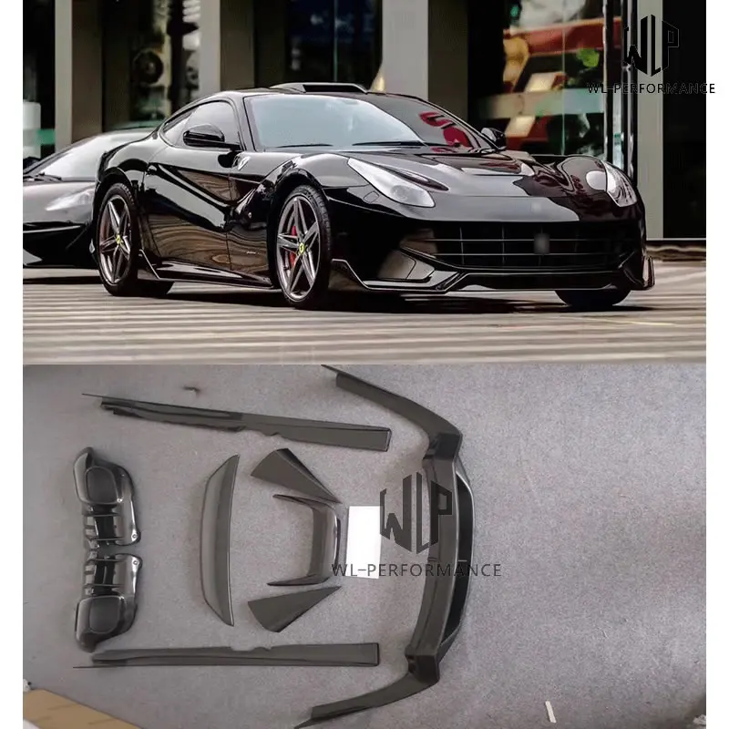 F12 Комплект кузова автомобиля высокого качества из углеродного волокна передний