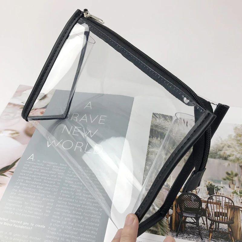 

Women Men Fitness Waterproof Toiletry Bag Wash Shower Make Up Organizer Protable Pvc Transparent Cosmetic Bag Neceser Handbag