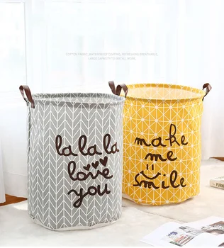 

Folding Toys Fruit Storage Laundry Basket Wicker Dirty Laundry Household Products Storage Large Picnic Smile Handle Basket