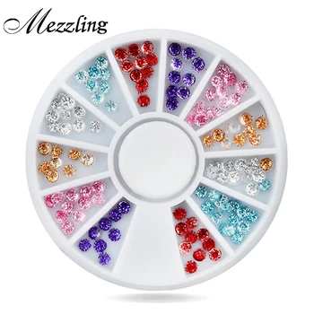 

Hot 3d Design Nail Art Tip Rhinestone Decoration Wheel,3mm Glitter Manicure DIY Charm Stone Nail Tools