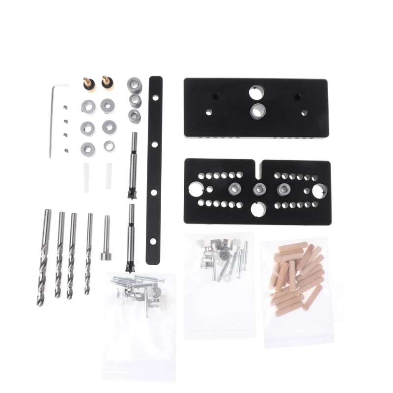 

3 In 1 Dowelling Jig for Furniture Fast Connecting Cam DIY Woodworking Tools Dls HOmeful