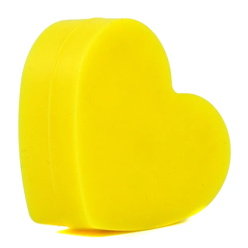 1 шт антипригарный нож в форме сердца силиконовая, восковая емкость силиконовый чехол контейнер для хранения бутылки для масла воск Dab инструмент извилистый е сигалреты - Цвет: yellow
