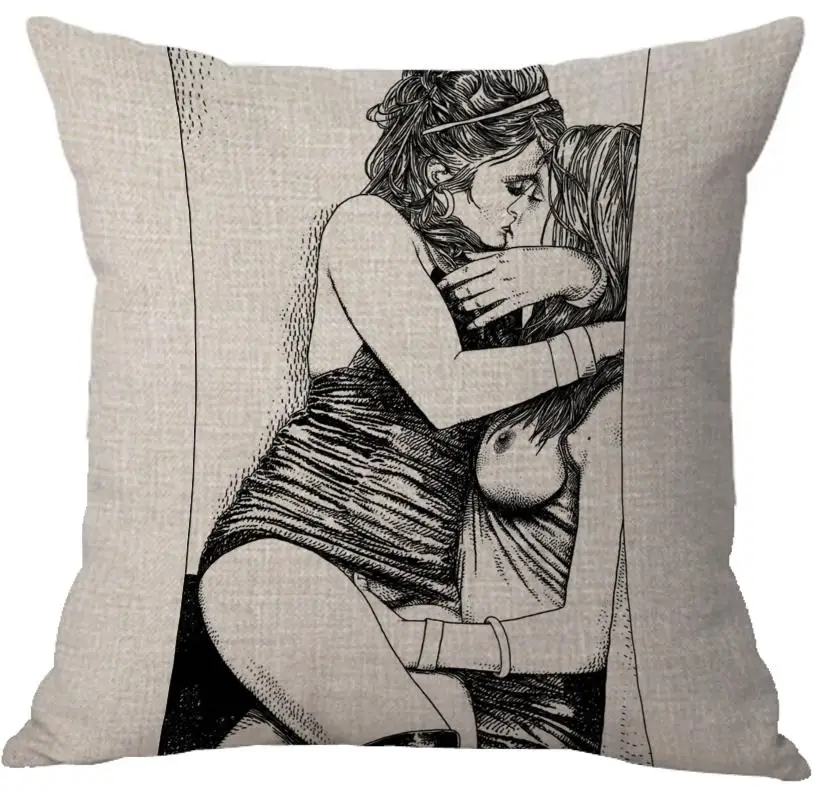 Семейная пара влюбленных подушка секс-чехол домашний прикроватный стул декоративная подушка для дивана Cuscino Decorativo Almofadas Coloridas - Цвет: A6