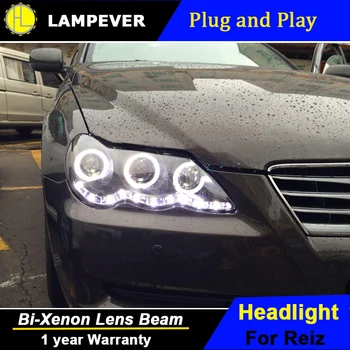 

HLC Car Styling For Toyota Reiz Mark X headlights 2009 2012 Mark X led headlight head lamp led drl H7 hid Bi Xenon Lens low beam