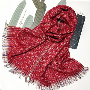 Осенняя Вязаная Шаль с кисточками для мальчиков и девочек; шарфы; коллекция года; детский зимний теплый мягкий Повседневный длинный вязаный полосатый шарф; теплый шейный шарф - Цвет: Красный