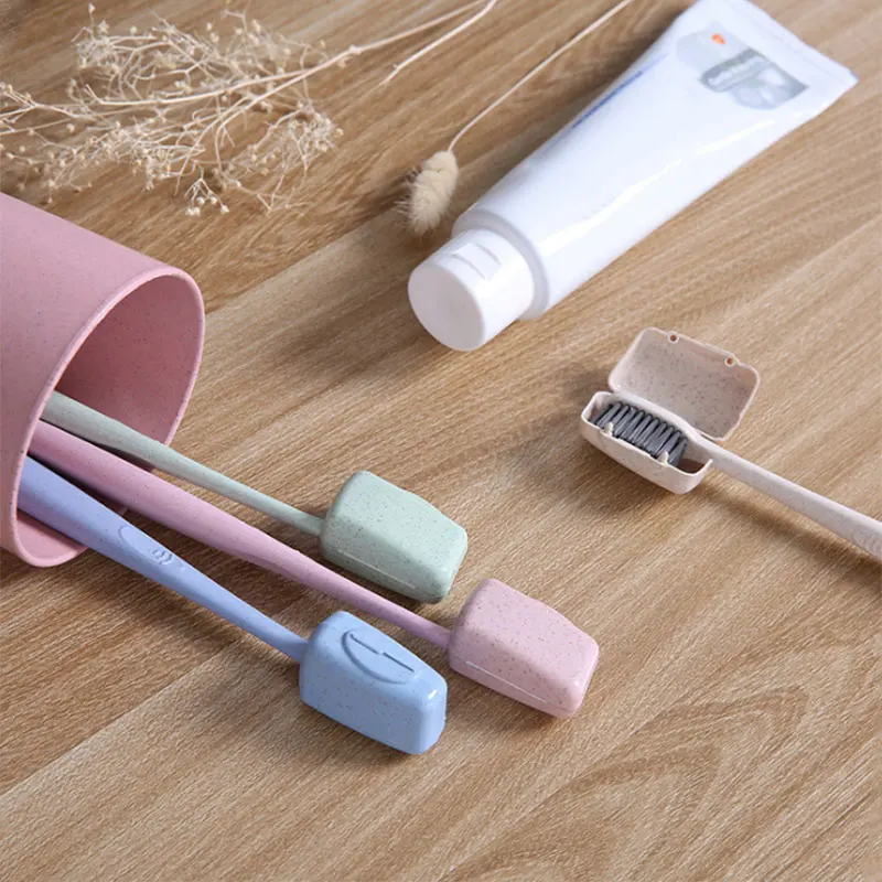 5pcs Portable Tooth Brush Cap Case Toothbrush Cover Holder Health Germproof Travel Hiking Camping Toothbrushes Protector 4