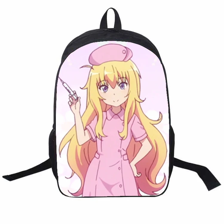 

2017 new Anime Gabriel DropOut Tenma Gabriel White cartoo cute Character image printing man woman bags Canvas backpacks