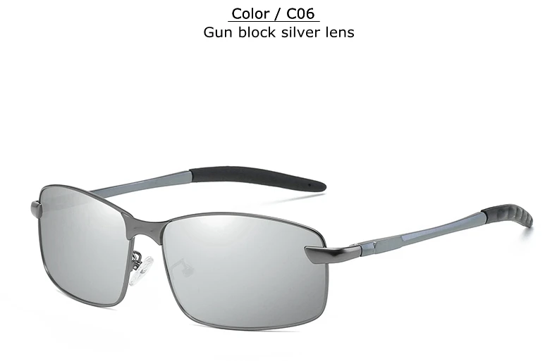 TUZENGYONG алюминиевые мужские брендовые дизайнерские поляризованные покрытие для солнцезащитных очков линзы квадратные мужские солнцезащитные очки для вождения классические мужские очки - Цвет линз: T03043 C06