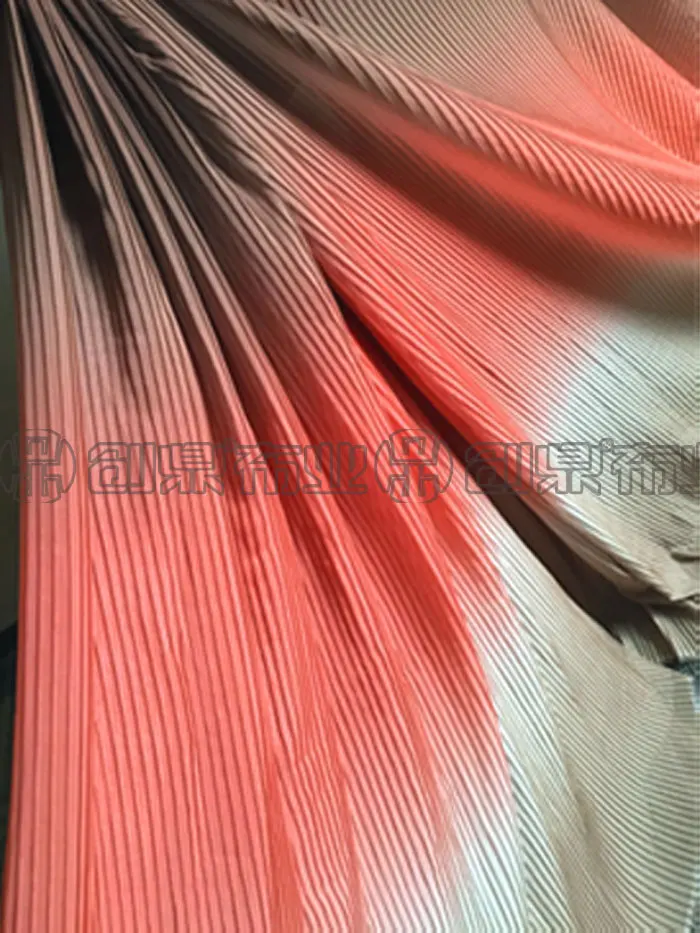 

100 d chiffon crepe Colorful color transition pressure crepe pleate fabrics printed fabrics stretching 1m
