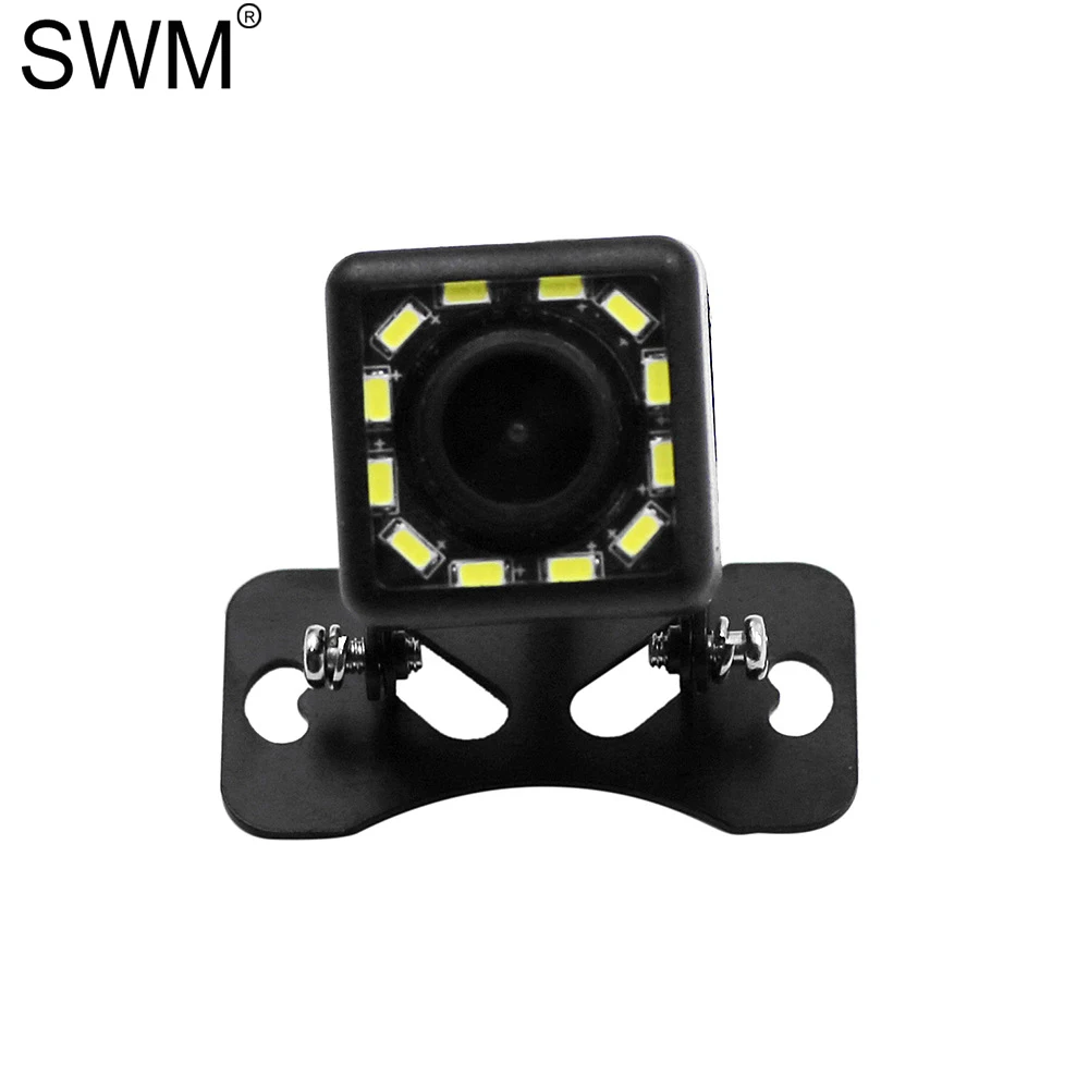 

SWM Rear Camera Backup Parking Camera For Car Auto 12 Leds Night Vision Reverse Camera Achteruitrijcamera Draadloos Met Monitor