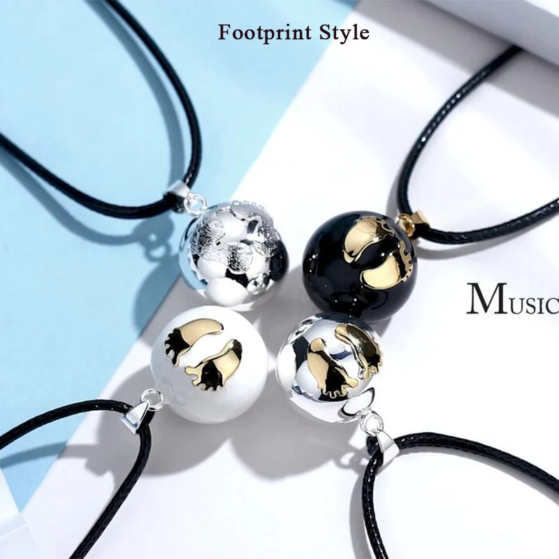 Eudora Baby Angel Caller Cute Footprint Pregnancy Ball Pendant Chime Sound Harmony Bola Mexico Ball Pendant Necklace For Women 2