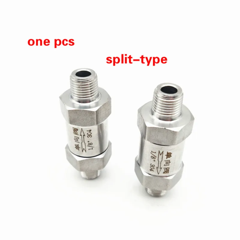 Мужской резьбовой обратный клапан ZG 1/" 1/4" Нержавеющая сталь 304 кислотостойкий пневматический гидравлический Сплит-Тип односторонний обратный клапан