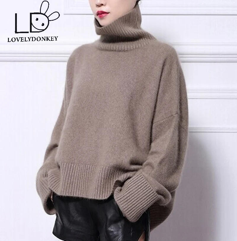 ^*Best Offers LOVELYDONKEYNew mink cashmere sweater women pure cashmere pullovers turtleneck sweater brand style free shipping M414 ^*Best Offers LOVELYDONKEYNew mink cashmere sweater women pure cashmere pullovers turtleneck sweater brand style free shipping M414