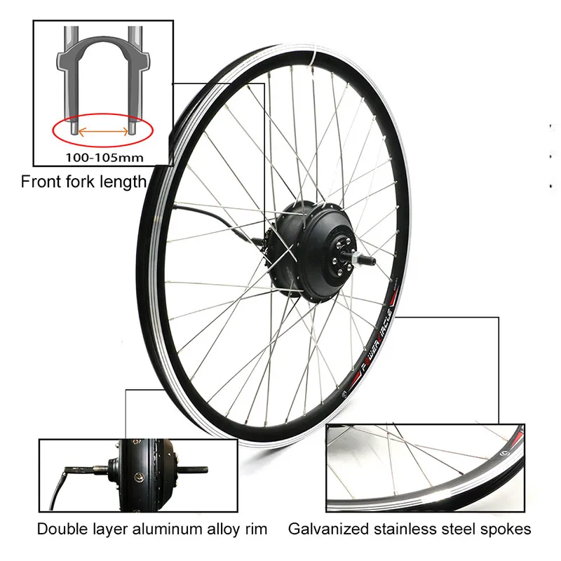 36 в 250 Вт 350 Вт 500 Вт Электрический велосипед мотор колеса бесщеточный мотор-ступица 2" 24" 2" 700C комплект для переоборудования электрического велосипеда ebike мотор