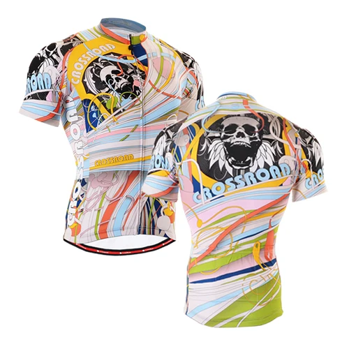 

2016 fashional 3d t shirt for cycling with skull printed colorful cool riding wear mens all over printed short sleeve shirts