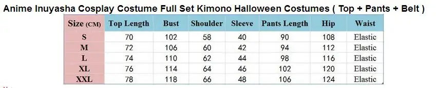 Cosplay&Ware [15]Anime Cosplay Costume Full Set Kimono Halloween Costumes Top Pants Belt -Cosplay&Ware anime Shop