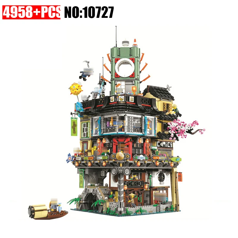 

4953pcs New Ninja Great Creator City Construction 10727 Model Modular Building Blocks Teenagers Toys Bricks Compatible 70620