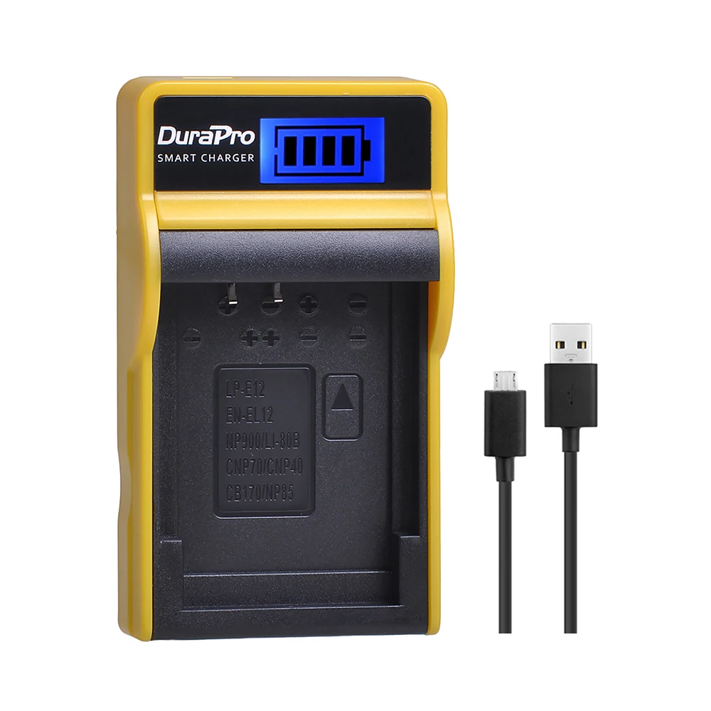 DuraPro 2x1800 mAh LP-E12 LPE12 LP E12 Аккумулятор для камеры+ ЖК-Зарядное устройство USB для Canon M 100D Kiss X7 Rebel SL1 EOS M10 DSLR камеры